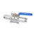 Кран шаровый   ABRA-BV61 под приварку (сварку) ду15 ру40 ABRA-BV61L-Q61F-1000-3L стальной ст. 20